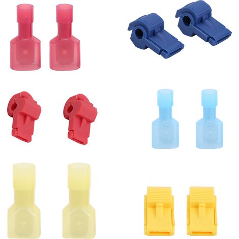 120 Paar TTap Schnellverbinder-Kabelklemmen-Sortiment (Rot/Gelb/Blau) (1/5)