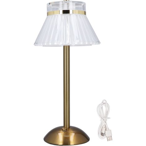 Lampe de Table sans fil, 3 couleurs, commande tactile, intensité réglable, LED Rechargeable, pour Restaurant, chambre à coucher, extérieur (1/5)