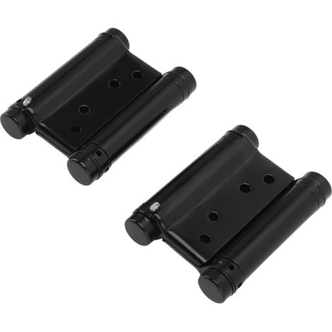 Paire de Charnière à Ressort Double Action en Acier Inoxydable, Fermeture Automatique pour Portail et Porte, Noir (1/5)