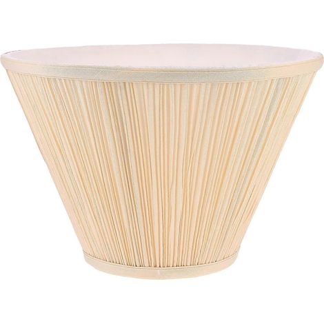 Abat-jour en tissu compatible avec lampe, abat-jour plissé en tissu beige (1/5)