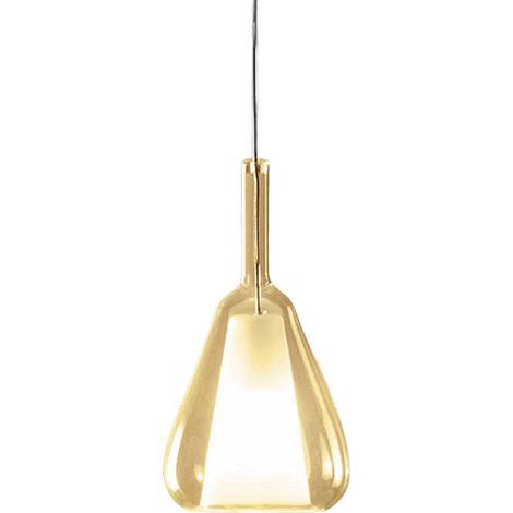 Ofelia S/11 Suspension Ambre Transparent - Verre Borosilicate E27, Câble 3M, Design Elégant Et Chaleureux Gea Luce (1/3)