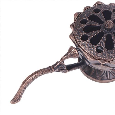 Brûleur d'encens Lotus avec poignée, porte-encens Lotus creux (1/5)