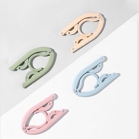 Lot de 20 cintres de voyage portables pliables, cintres en plastique peu encombrants pour sécher les vêtements, les voyages et l'utilisation à la mais (1/5)