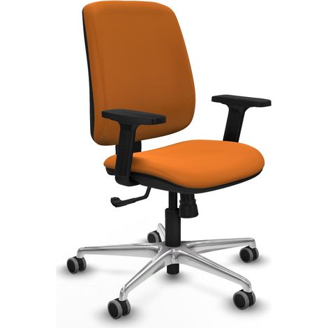 Sedia da ufficio piqueras y crespo Alares arancione pelle alluminio (1/2)