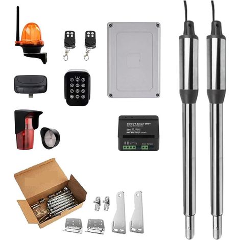 Kit d'ouvre-portes automatiques Ouvre-porte automatique WIFI maison ferme Cottage porte battante for 16ft longueur ou 600lb ouvre-porte plus proche actionneur linéaire pour accessoires de portail coul (1/5)