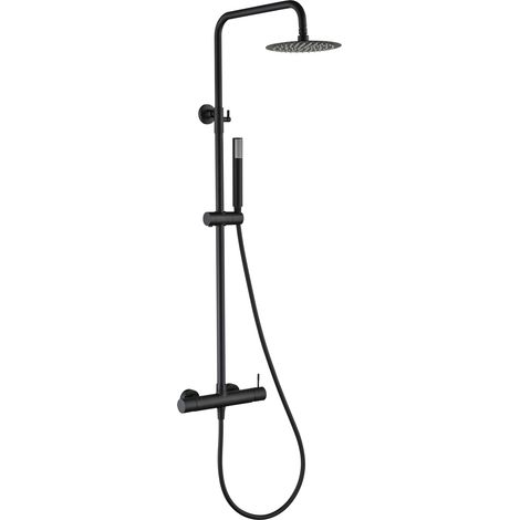 Ensemble douche mitigeur Genova finition noir mat [ IMEX® ]