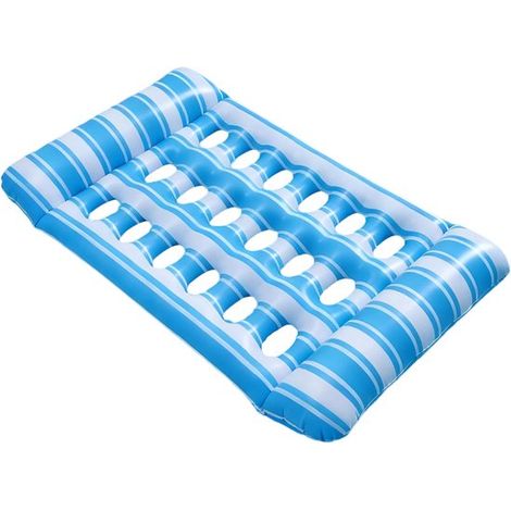 Materasso gonfiabile - amaca acquatica - materassino ad acqua - piscina - galleggiante - gonfiabile - materassino ad aria - Compatto e resistente - Per piscina, mare, spiaggia - Blu (1/5)