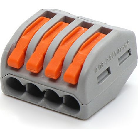 Connecteur rapide PCT 214, 20 pièces, conductivité électrique optimale, connecteur de fil rigide souple, borne à fente flexible (1/5)