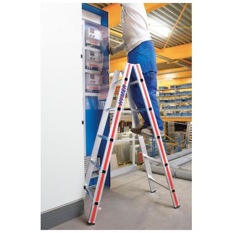 Escabeau 2x10 barreaux AH 3,57m (1/5)