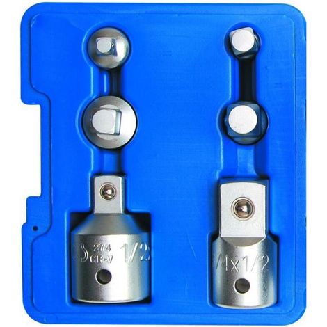 Réducteur Augmentateur Douille Carré - 1 4 3 8 1 2 3 4 Pouces - Acier Chrome Vanadium - Pour Adaptation Outils Manuels - Lot de 6 (1/2)