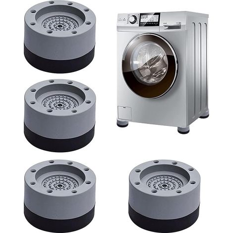 4 Coussinets Anti-Vibration, Caoutchouc Antidérapant, Stabilisateur Pieds, Pour Lave-Linge Sèche-Linge Meubles