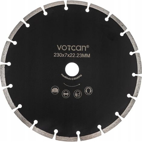 DISCO DIAMANTE 230 MM PARA CORTAR BLOQUES DE HORMIG脫N REFORZADO DURO PRO (1/5)