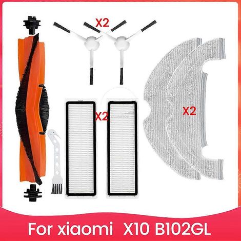 Zubehörset für den Xiaomi X10 B102GL Saugroboter: Hauptseitenbürste, HEPA-Filter, Reinigungstücher () (1/3)