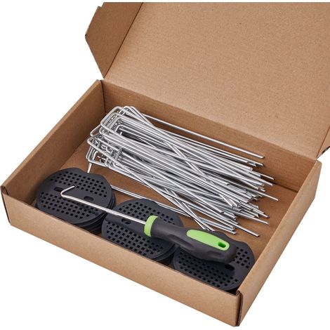 50 clous de jardin + 50 patins + 1 kit d'outils de jardinage (1/3)
