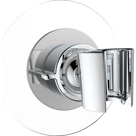 Support pour pommeau de douche 360° – Installation sans perçage – Ø 8 cm – Plastique ABS pour surfaces lisses – Ajustable pour confort maximal