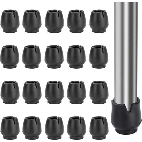 Protège-jambes de chaise Capuchons de jambe de chaise en caoutchouc Protège-pieds de table ronde Noir Anti-Slip Chair Caps 32 (1/4)