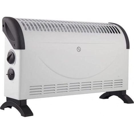 Stufa termoconvettore elettrico a basso consumo con 3 livelli di potenza (750W-1050W-1800W) mis. 52,5x17x32,5 cm - BIANCO (1/4)