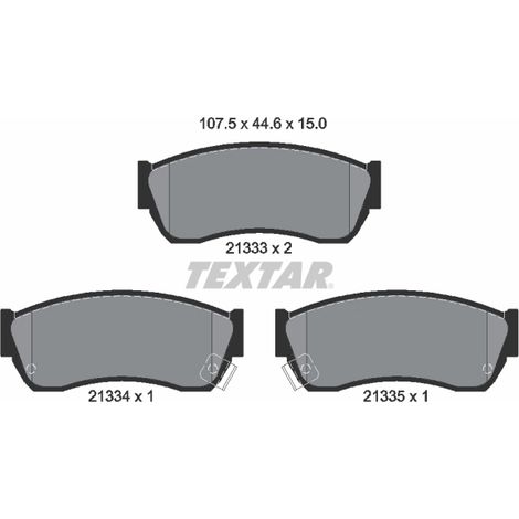 Kit de plaquettes de frein, frein à disque Textar 2133301 CHEVROLET 5520051810