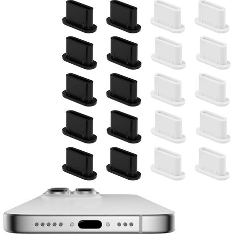 20PCS Dust Caps, USB C Connector Dustproof, Type-C Silicone Dust Cover, Type-C Silicone USB Cover, USB C Plug, USB C Dust Cap for Smartphones (1/5)