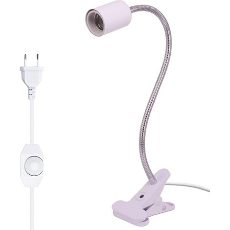 Douille E27 avec Pince, Luminosité Réglable, en Céramique Résistante Hautes Températures, Col de Cygne de 40 cm, Adaptée Lampes de Lecture LED, Lampes Chauffantes etc. (1/5)