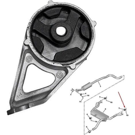 Support arrière de tuyau d'échappement 9674325480 pour Peugeot Citroën 308s 3008 408 C4 C5 W12728149 (1/5)