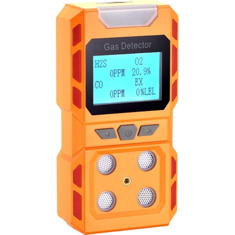 Modèle Mise à Niveau Portable Type Vocal Multi Détecteur de Gaz, Détecteur de Qualité de l'Air Portable 4 Gaz avec Grand Écran LCD Numérique, Alimenté par Batterie Lithium (1/5)