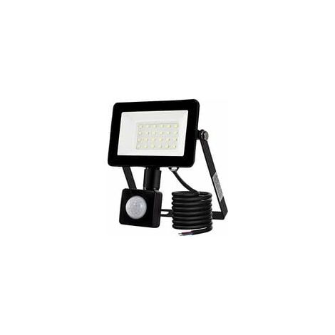 Proiettore con rilevamento del corpo umano - 20 W - Involucro nero - 6500 K (bianco freddo)