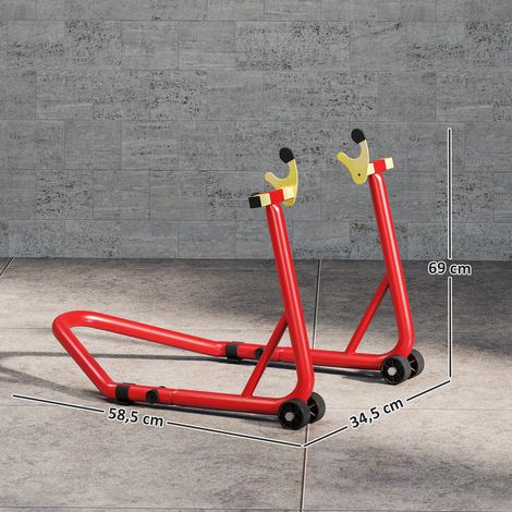 Universeller Motorrad-Hinterradheber, robuster Stahl, 544 kg Tragkraft mit verstellbaren U- und L-Gabeln
