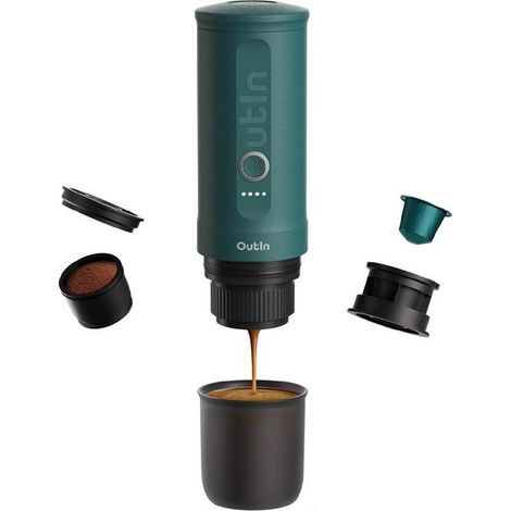 Outin OTEM-01-TEAL Macchina da caffe' espresso nano verde acqua