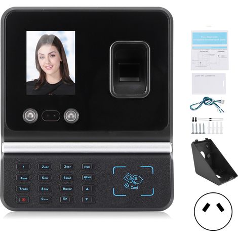 Contrôle d'accès Pointeuse 2.8 pouces Écran Couleur TCP/IP Visage Empreinte Mot de passe Carte RFID Déverrouillage 100-240V Prise AU (1/5)