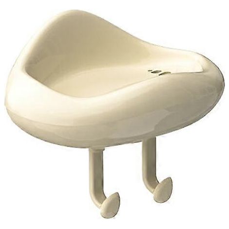 Porte-savon mural non perforé pour salle de bain, avec porte-savon intégré et bac à savon. (1/4)