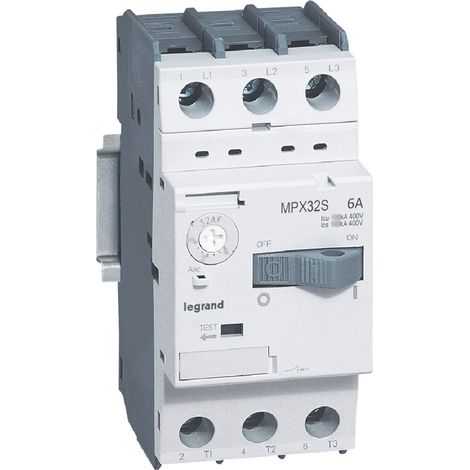 Disjoncteur moteur magnétothermique MPX³32S - 0,63A à 10A - 50kA ou 100kA en 415V - plage de réglage thermique disjoncteur - Disjoncteur 4A à 6A - 100kA en 415V (1/2)