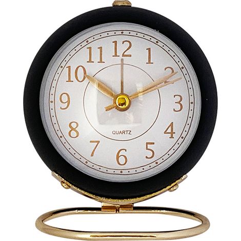 Petite horloge de table, réveil analogique classique à piles pour chambre d'enfant, salon, cuisine, décoration intérieure (1/5)