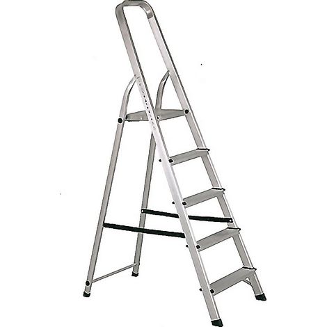 ESCALERA ALUMINIO 5 PELDAÑOS HOGAR EN131