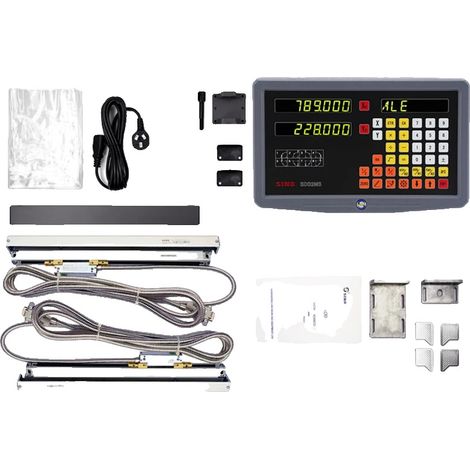 Kit DRO 2 Axes SINO, Haute Précision Résolution 0,005 mm, Convient pour les Machines de Fraisage et de Tournage