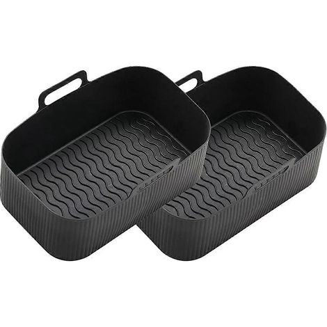 Doublures friteuse à air Ninja friteuse à air double réutilisable friteuse air silicone doublure Ninja friteuse air noir (1/5)