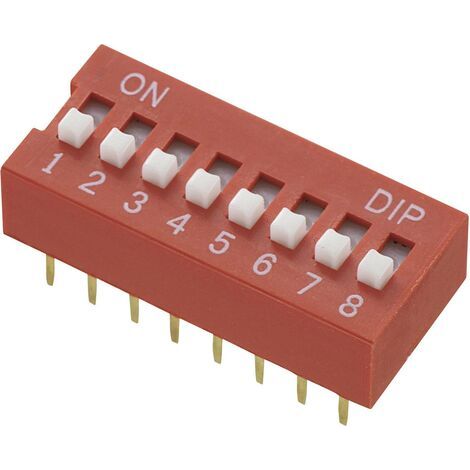 Interrupteur DIP TRU COMPONENTS 709488 Nombre de pôles 8 standard 1 pc(s) D70166 (1/3)