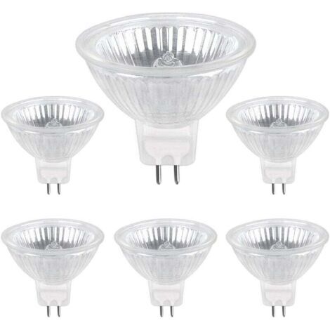 Ampoule Halogene GU5.3 20W 12V, 400lm Blanc Chaud 2700K Dimmable, Ampoule Spot Halogène MR16, pack de 6