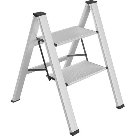 Échelle télescopique, légère, design antidérapant, Échelle en aluminium 2 étapes (1/2)