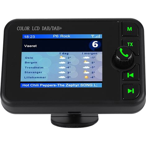 Radio Voiture DAB+ FM avec Écran LCD Couleur 2.4", Réception Numérique Haute Définition, Compatible Bluetooth et USB (1/5)