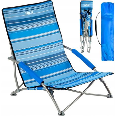 Silla plegable de jardín o playa, silla de jardín, silla de viaje + funda (1/5)