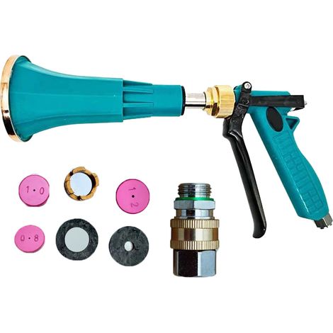 High-Pressure Garden Sprayer – Short Spray Gun with Nozzles 0.8 + 1.0 + 1.2 + 1.5 + Quick Connector for Cleaning & Watering (1/5)