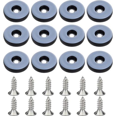 32 Patin Chaise, Rond 22mm, Teflon, Vis Inox, Protection Sol, Meuble (1/5)