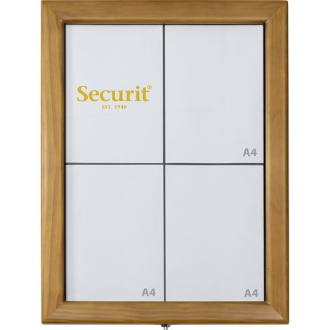 Présentoir LED Classic - 1er prix - présente 4 pages A4 - Leds blanches - Securit
