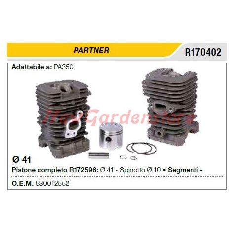 Cilindro pistone segmenti PARTNER motosega PA350 R170402