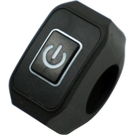 Motorrad-Lenkerschalter mit LED-Beleuchtung, Momenttaster für Elektroautos, 22 mm, weiß (1/5)