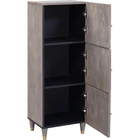 Meubles de Rangement,Haut Armoire avec étagère Gris et or 40 x 33.5 x 110 cm CFW769521 (1/5)