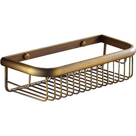 1 panier de douche, fixation murale, laiton, 30 cm, design monobloc, salle de bain (1/4)