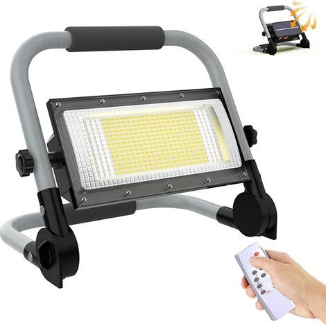 Solar Rechargeable LED Floodlight 12000mAh with Remote Control (1/5)