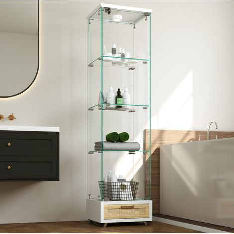 Mobile vetrina con LED e cassetti in MDF e vetro OKMYHOME (1/5)
